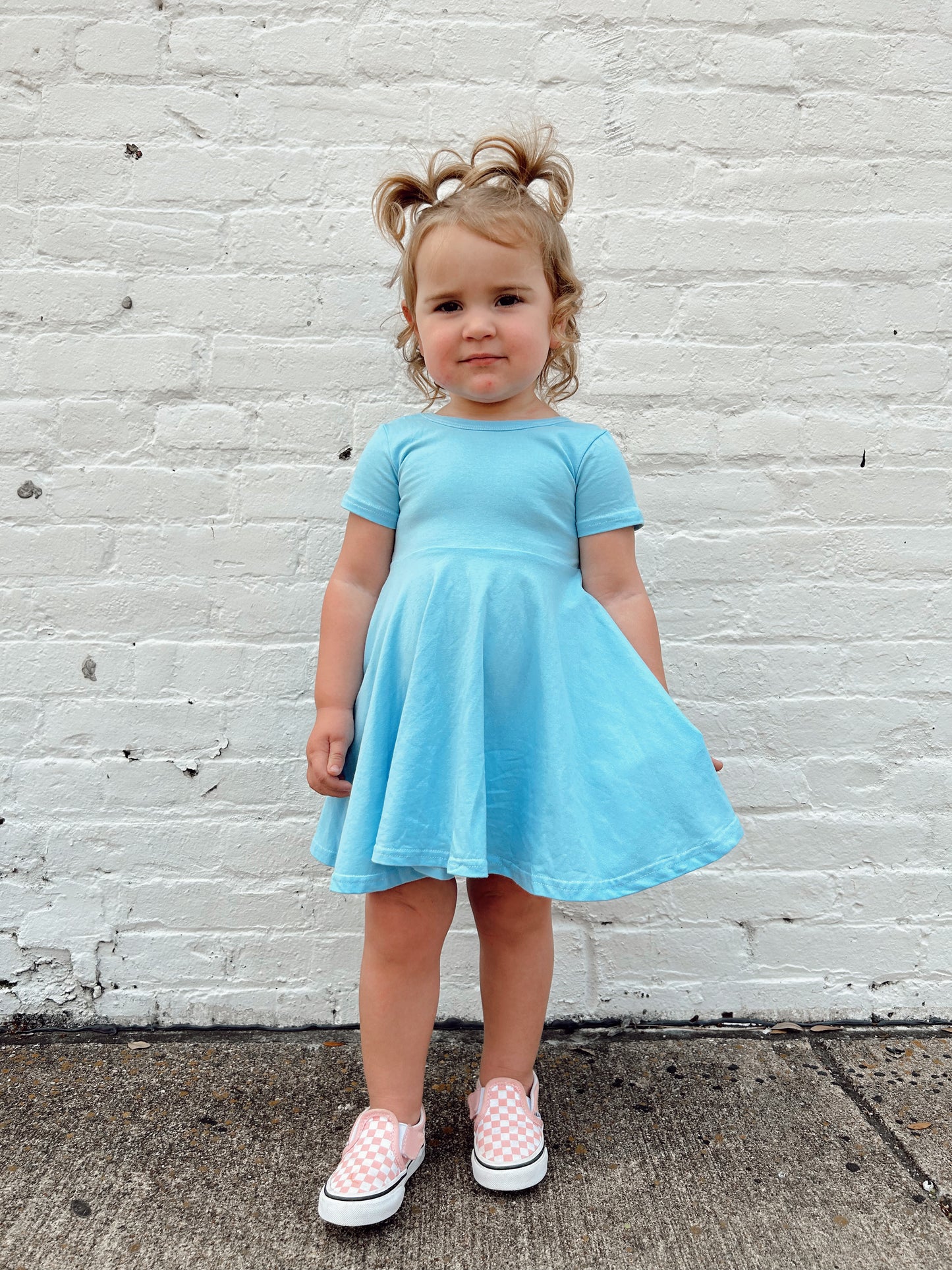 TWIRL DRESS - BABY BLUE